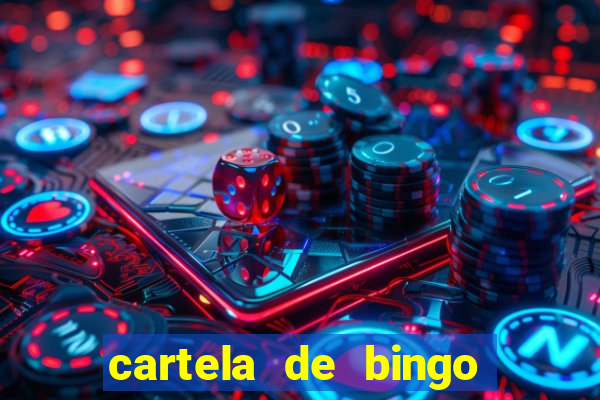 cartela de bingo cha de bebe